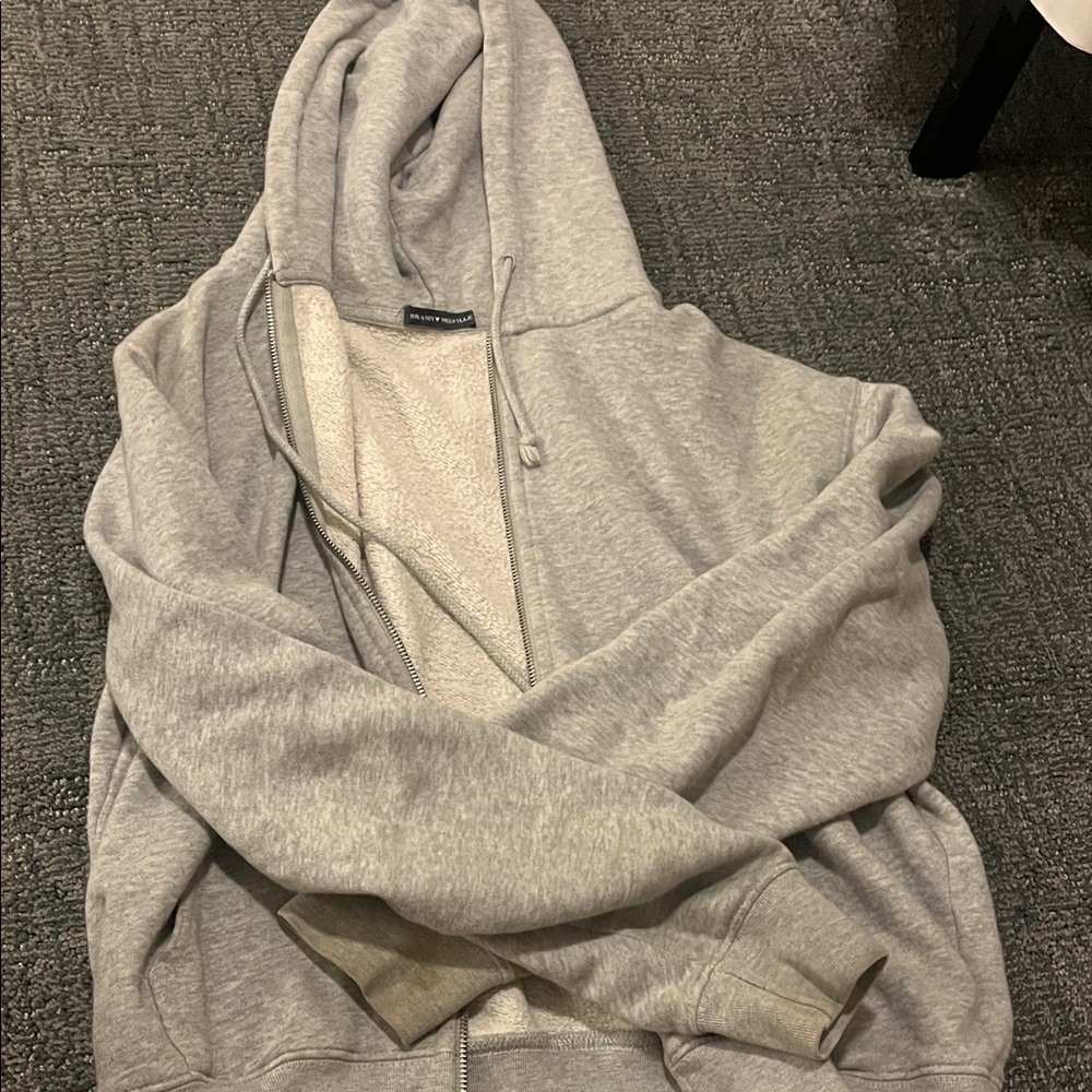 Brandy Melville Gray Zip-Up